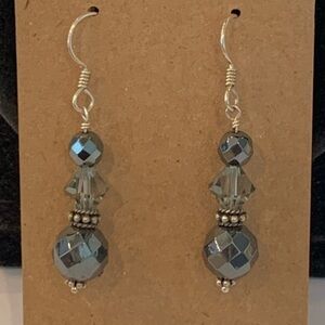 💐5/25 elegant glass faceted beads dangle drop